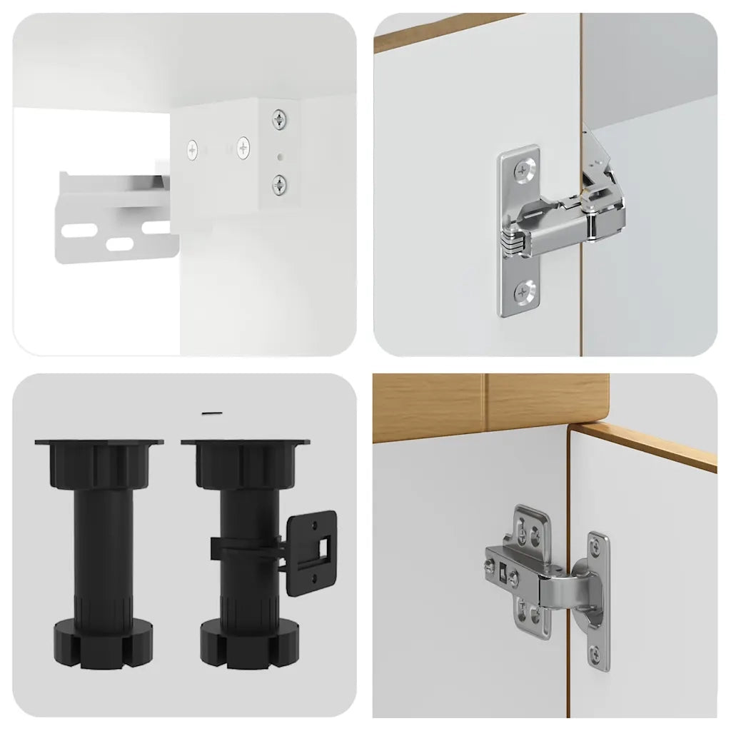 vidaXL Set Mobili da Cucina 4 pz Kalmar Rovere Artigianale Truciolato