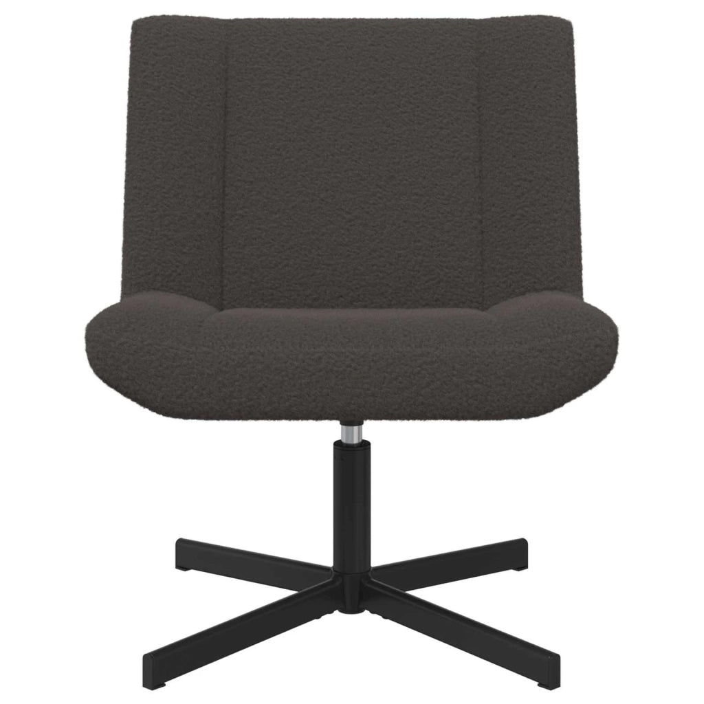 Sedia girevole Grigio scuro 63 x 75 x 76 cm Pelle di Pecora 42007337