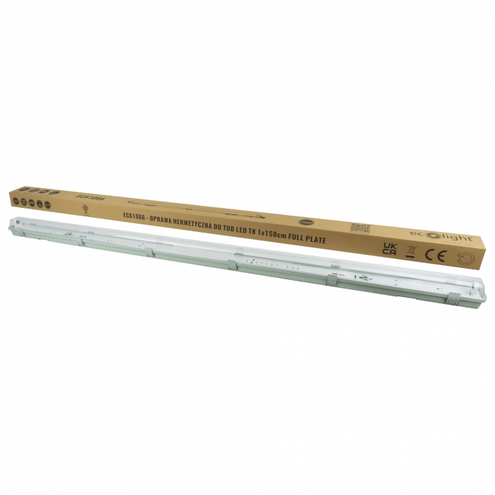 Plafoniera stagna T8 G13 1x150cm IP65 bianca Ecolight