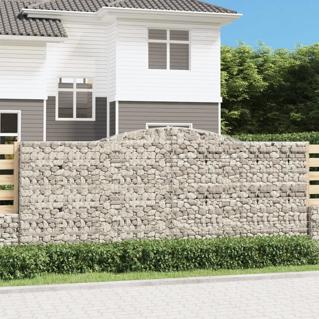 Cesti Gabbioni ad Arco 5 pz 400x30x160/180 cm Ferro Zincatocod mxl 76167