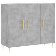 Buffet credenza cassettiera armadio mobile contenitore organizer per cucina soggiorno salotto 90 x 34 x 80 cm legno ingegnerizzato grigio 02_0032121