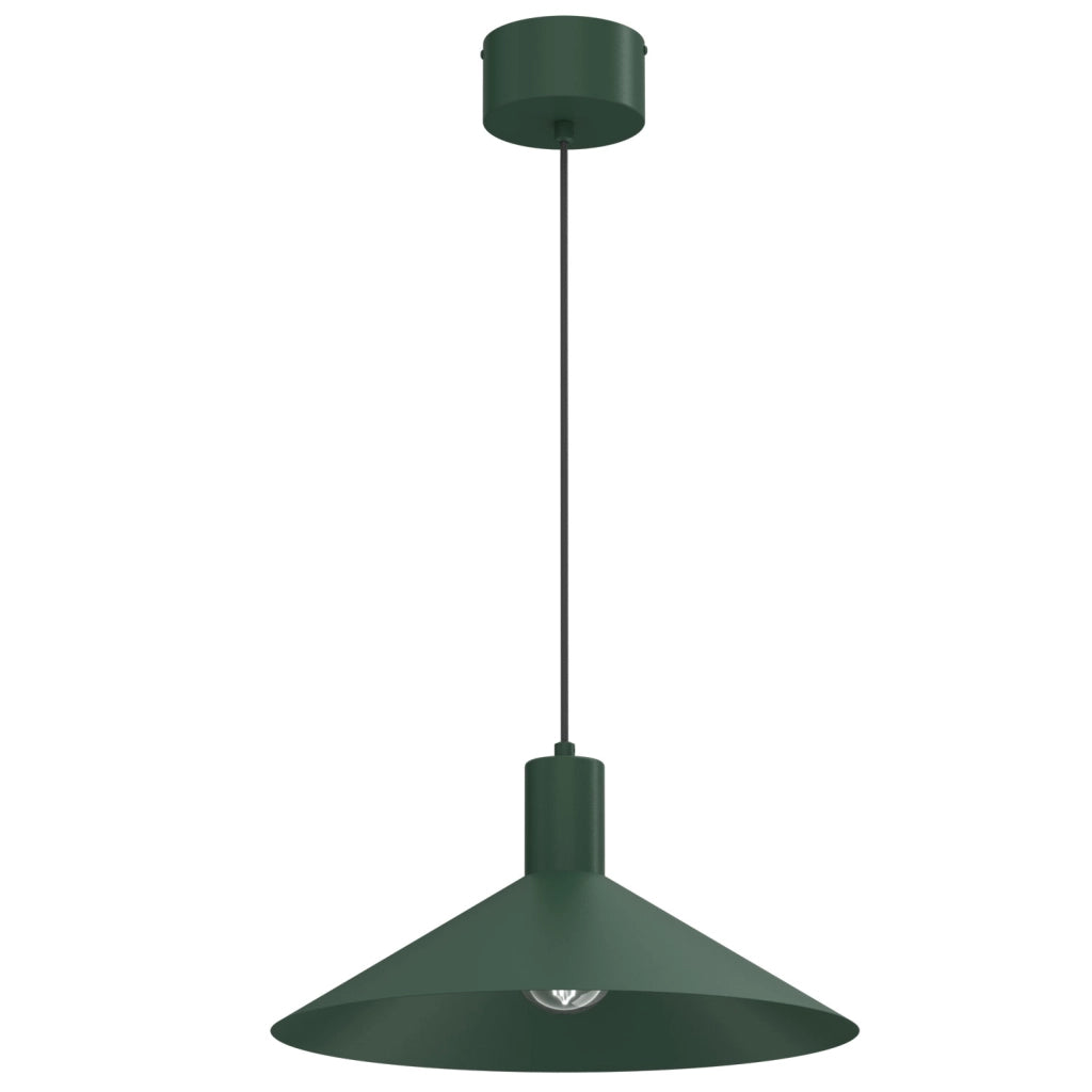 Lampada sospesa Nox verde cono 40 cm 1xE27 Luminex