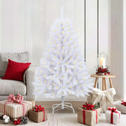 Albero di Natale artificiale Bianco 150 cm PVC e Metallo