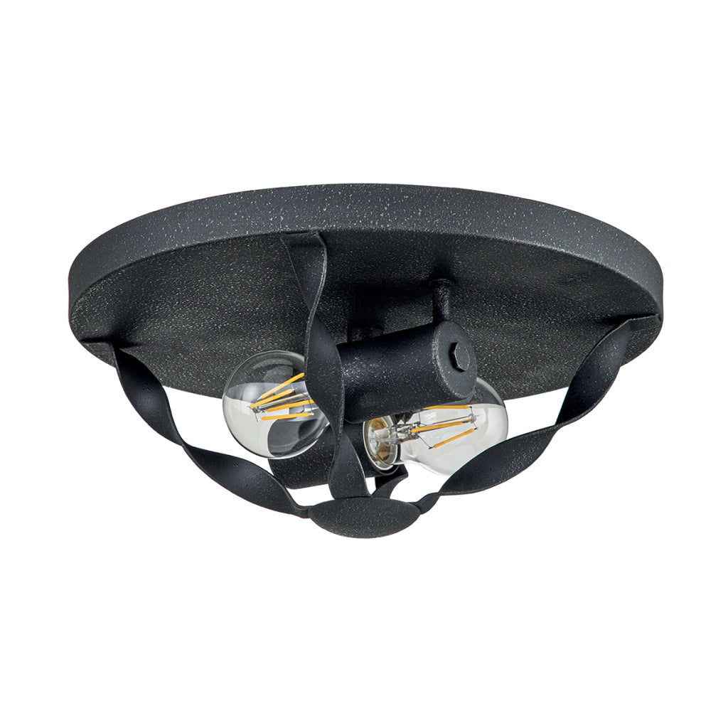 Plafoniera rotonda 33 cm 2xE27 grigio Bradbury Quoizel