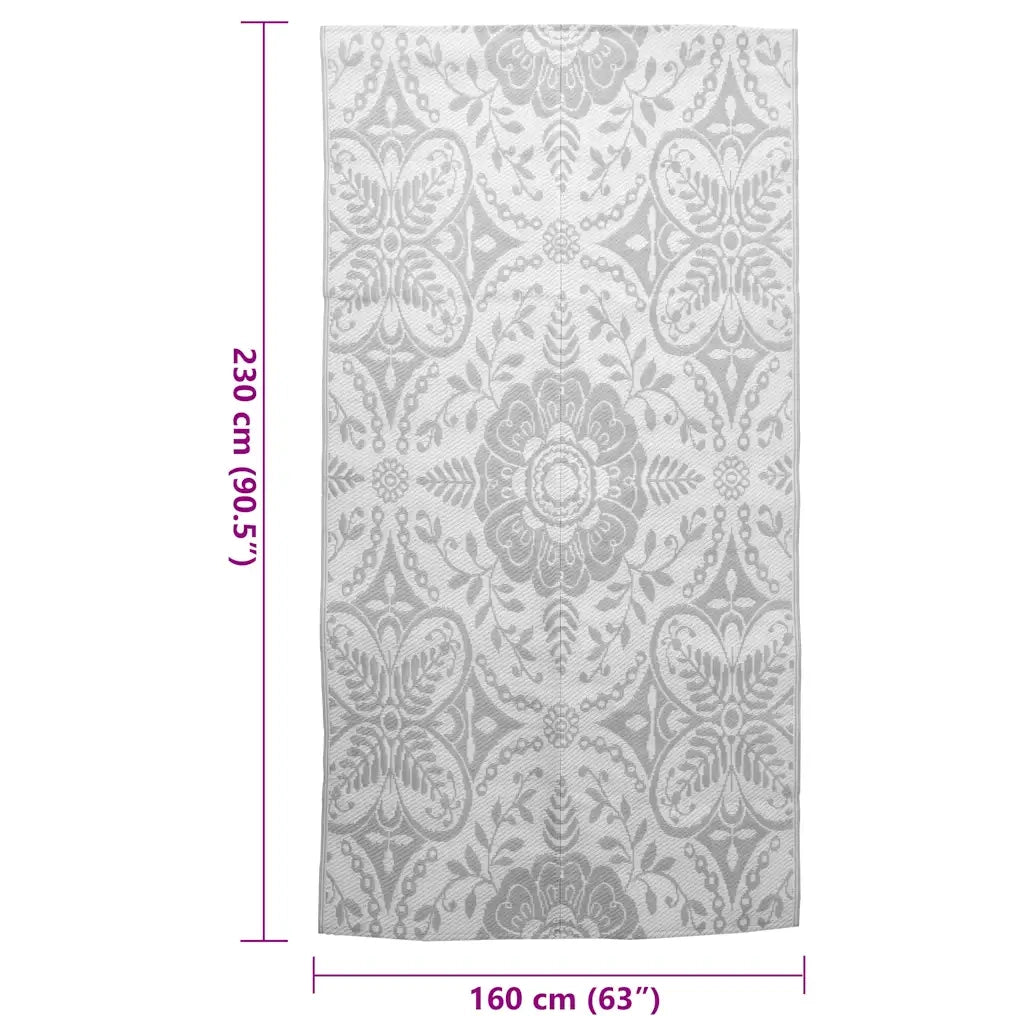 Tappeto da Esterni ARAKIL Grigio Chiaro 160x230 cm in PP CFW6965914