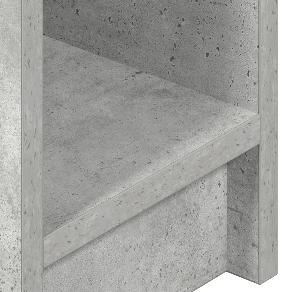 Set di 2 Comodini | Armadio da Notte | Mobiletto da notte con Cassetto Grigio Cemento 20x36x60 cm