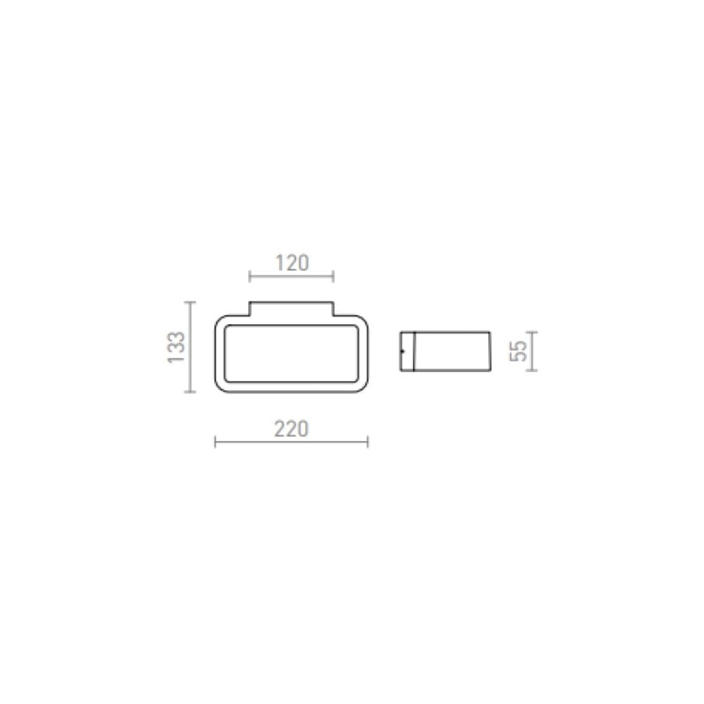 Lampada TAPA da parete bianco  230V LED 6W IP54  3000K