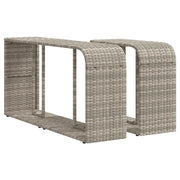 Scaffali Portaoggetti 2 pz Grigio Chiaro in Polyrattan CFW2932440