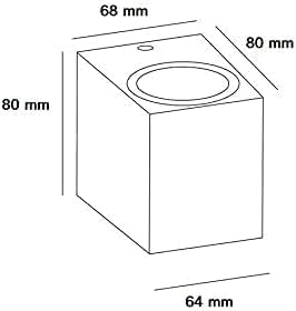 Applique da esterno ip65 lampada faretto a parete giardino moderno gu10 Cubo nero