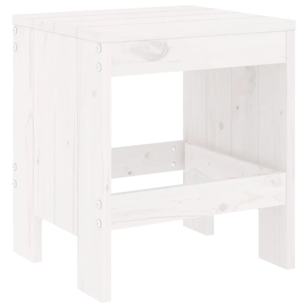 Set da Pranzo per Giardino 5pz Bianco in Legno Massello di Pino 3157710