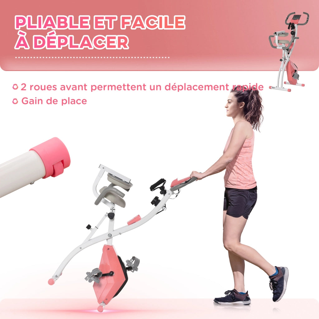Bicicletta da camera pieghevole ¨C Zephmum ¨C Acero, rosa, bianco