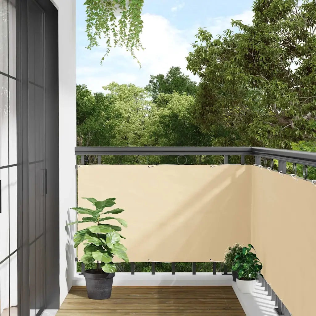 Paravento da Balcone Crema 300x120 cm in PVC