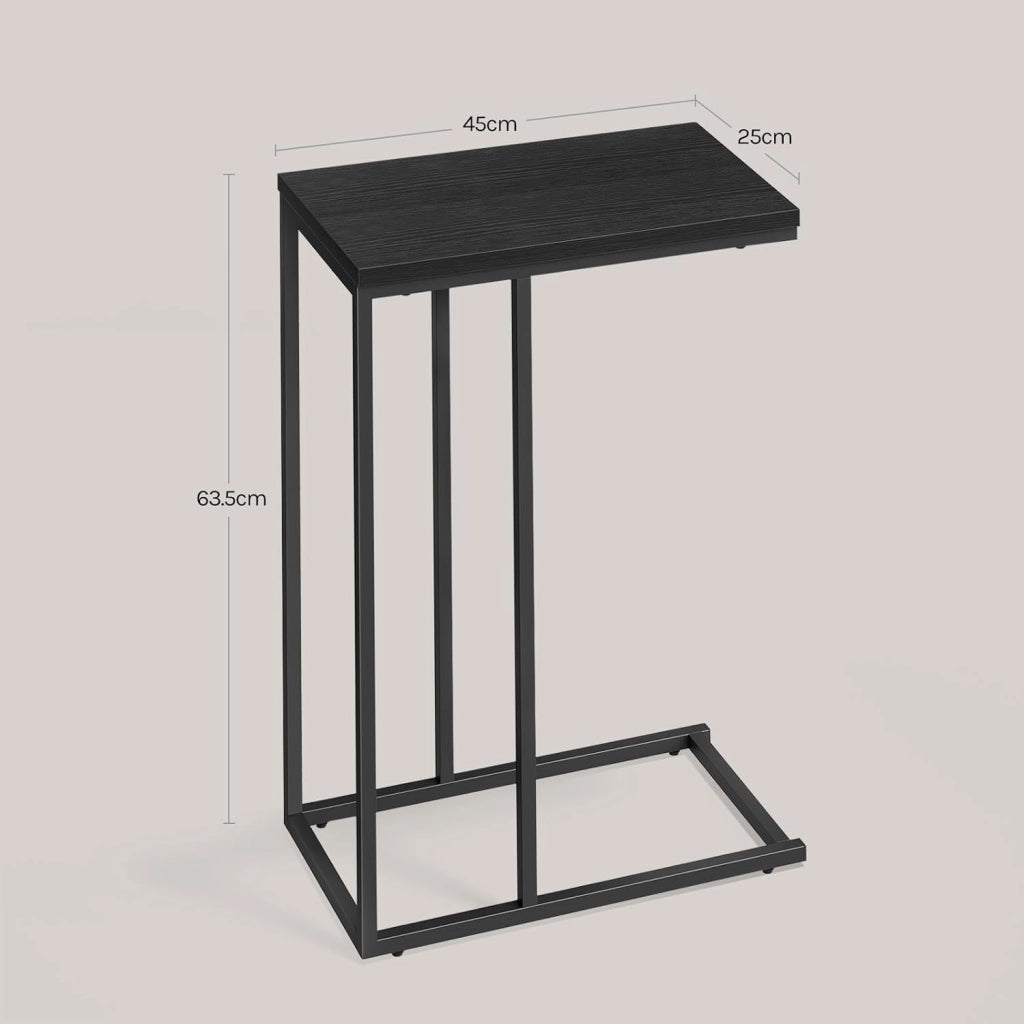 Set di 2 Tavolino Laterale da Divano Tavolo da Caffè Supporto Piano D'appoggio in Legno Metallo TSG17sz-2