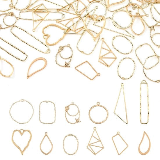 Appoggio per collane 4 pezzi - Appoggio per collane aperto - Sostegno leggero - Creazione di gioielli - Stili diversi - Materiale duraturo - Gioiello