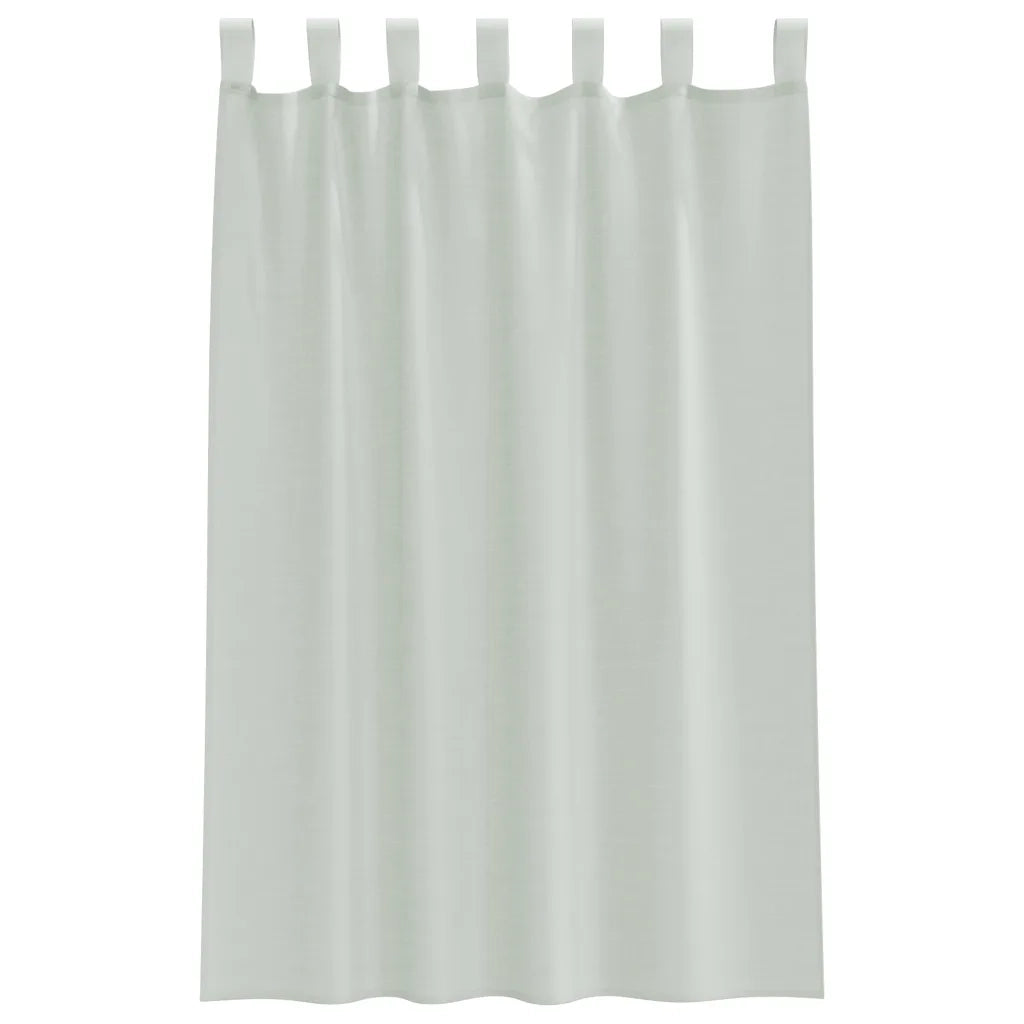 Tende in Voile con Passanti 2 pz Grigio Chiaro 140x175 cm 4102297