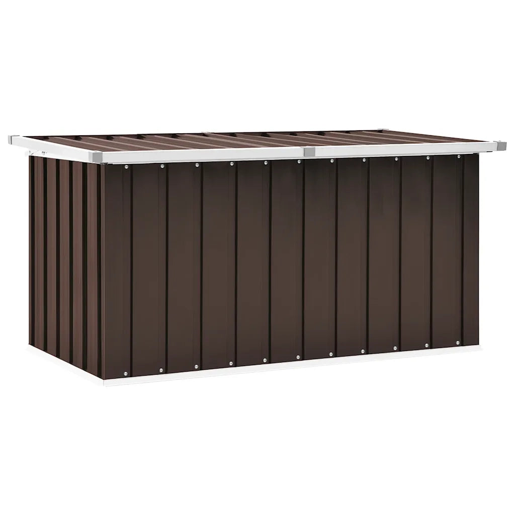 Baule da giardino marrone 129x67x65 cm 46264