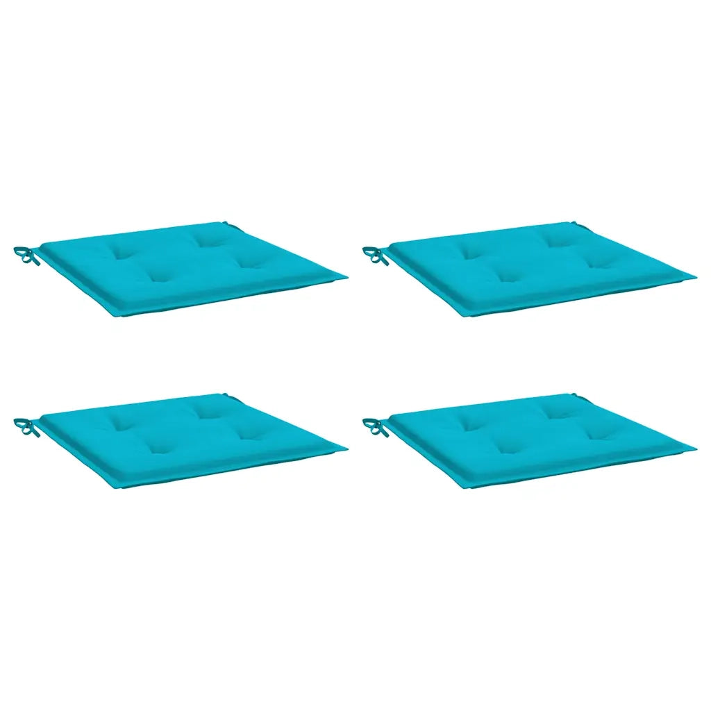 Cuscini per Sedia 4 pz Turchese 40x40x4 cm in Tessuto 361030