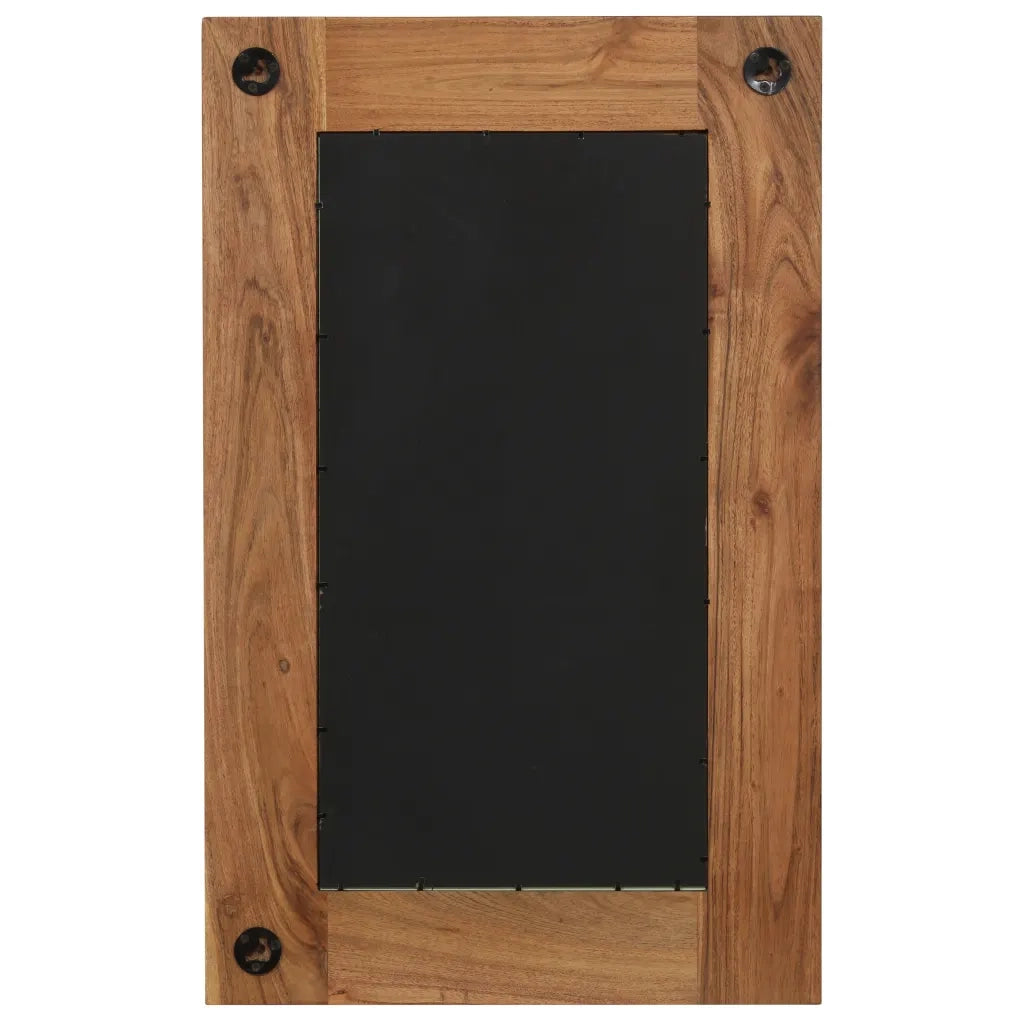 Specchio-Specchio Decorativo in Legno Massello di Acacia 50x80 cm