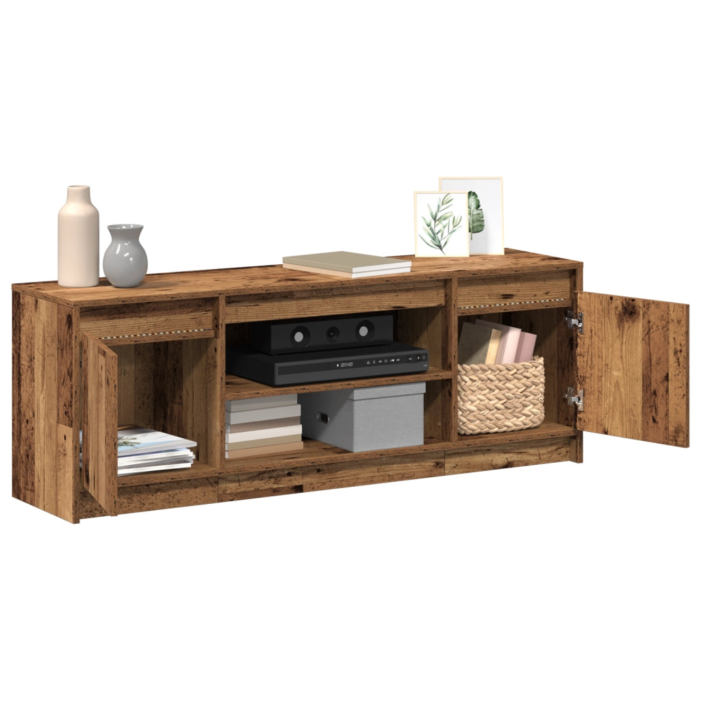 Mobile TV con LED Legno Old 139.5x34x50 cm Legno Ingegnerizzato