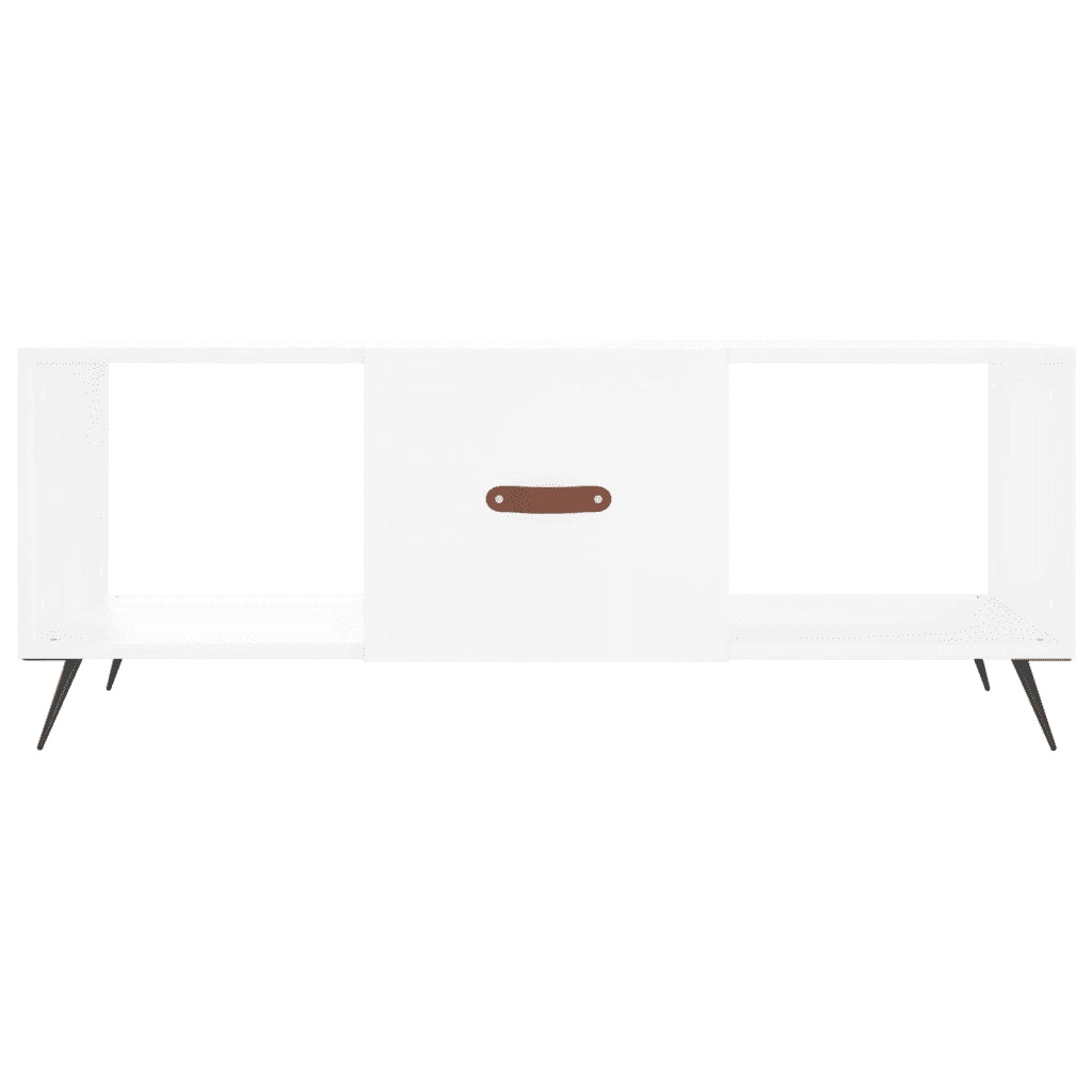 Tavolino da Salotto Bianco 102x50x40 cm in Legno Multistrato