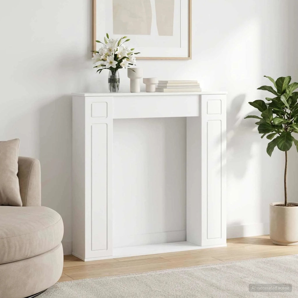Cornice per camino Bianco 100 x 20 x 100 cm 8006615