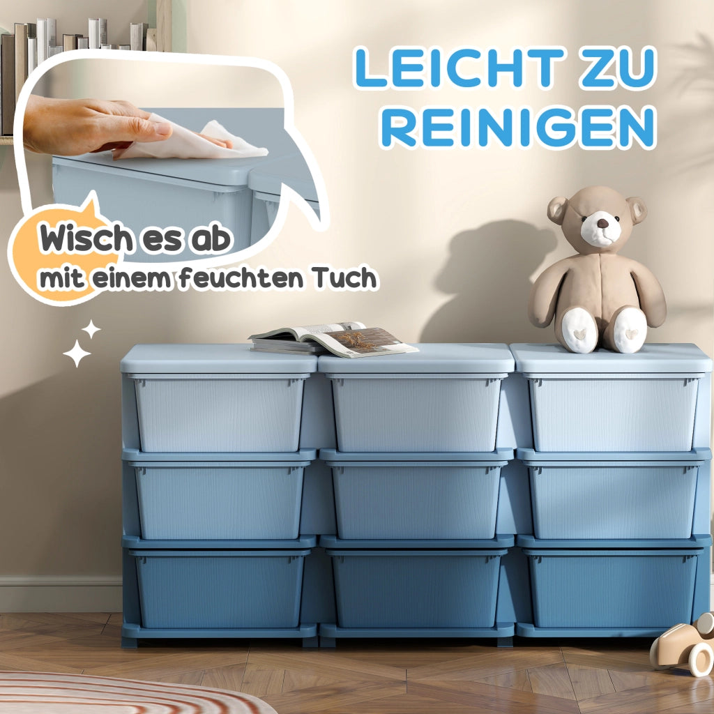 Cassettiera 9 Cassetti per Bambini ¨C Zephmum ¨C Blu