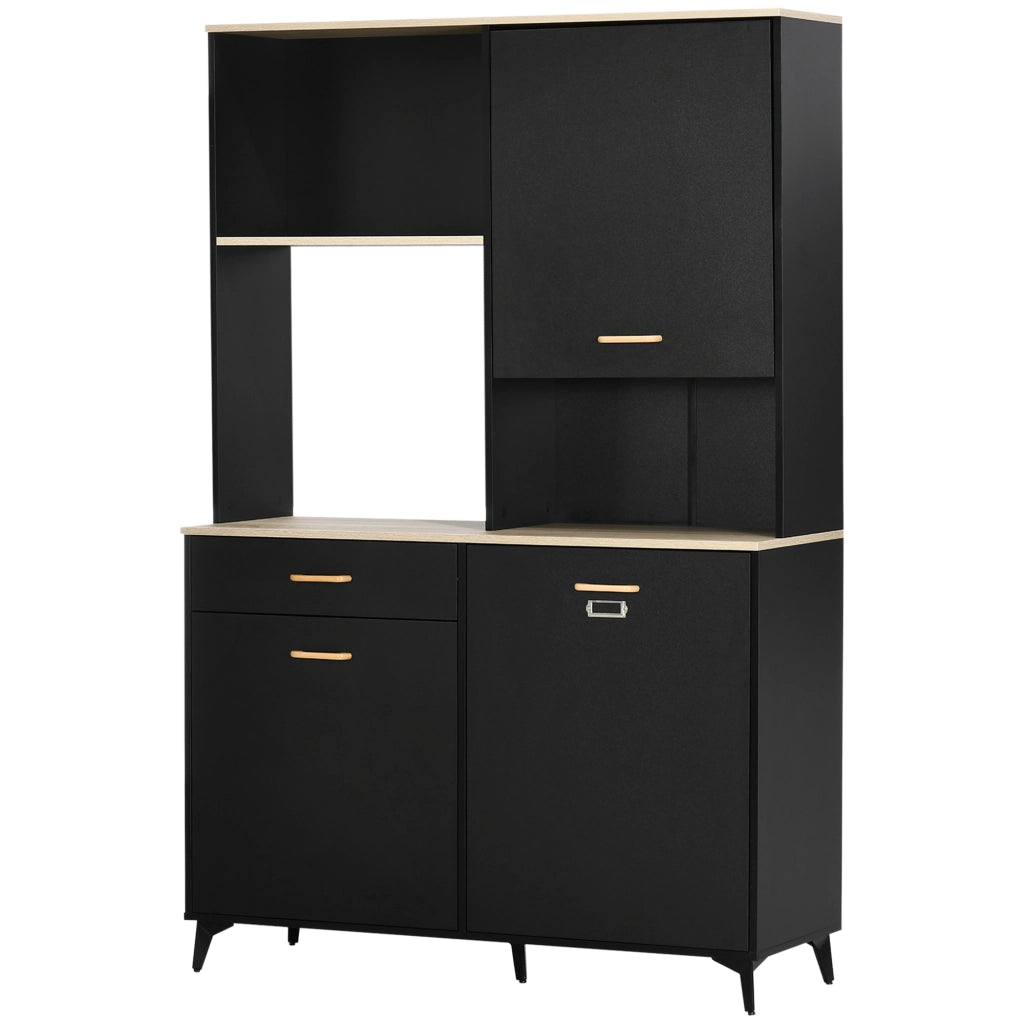 Armadio a muro con ante e ripiani ¨C Zephmum ¨C 119x41x180 cm nero