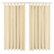 Tende in Micro Raso 2 pz con Passanti 140x245 cm Beige cod mxl 77601