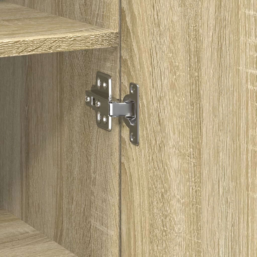 Buffet credenza cassettiera armadio mobile contenitore organizer cucina soggiorno salotto rovere Sonoma alto 45 x 42,5 x 185 cm legno ingegnerizzato marrone 02_0034066