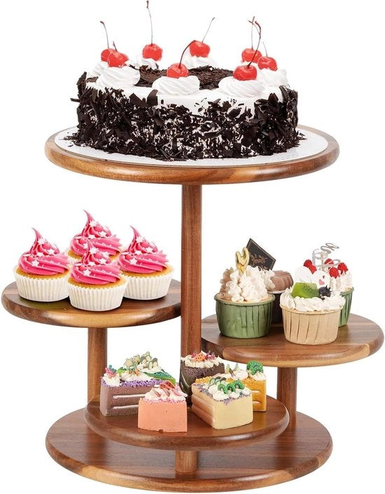 Tavolo per Dessert a 4 Livelli in Legno Rustico 

Livello di prodotto: 4
Materiali: Legno
Dimensioni: (altezza) x (larghezza) x (profondità)
Peso di spedizione: 2,5 kg
Colore: Naturale
Modello: 123456