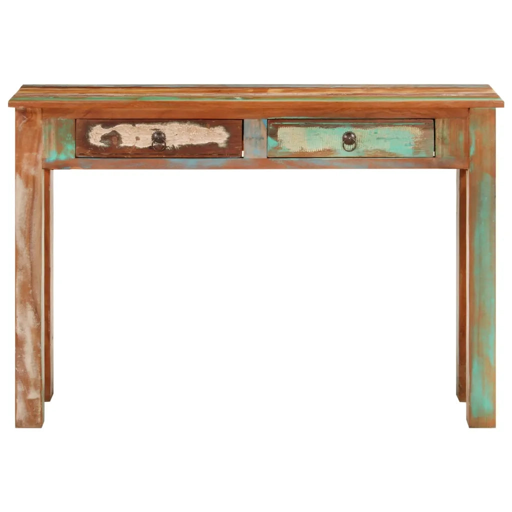 vidaXL Tavolo Consolle 110x30x75 cm in Legno Massello di Recupero