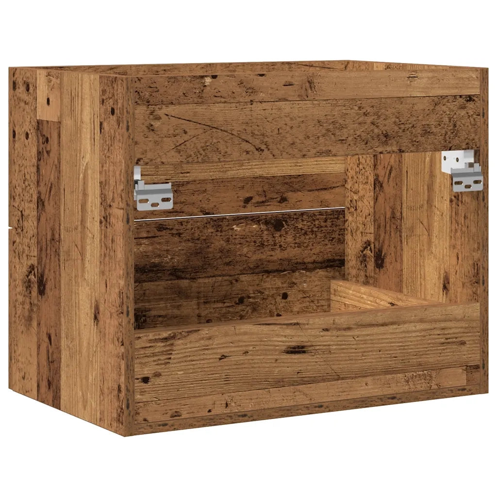 vidaXL Mobile Lavabo da Bagno Legno Antico 60x38,5x48 cm in Truciolato