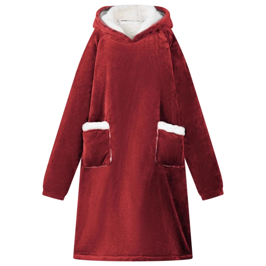 Felpa coperta Rosso Bordeaux L Pile e Flanella CFW4944256