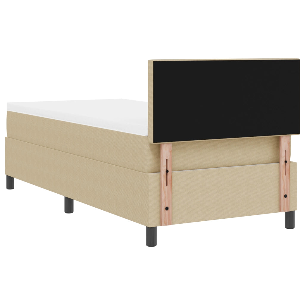 Letto a Molle con Materasso & Luce LED Verde Grigio 80x200 cm Tessuto Vellutato