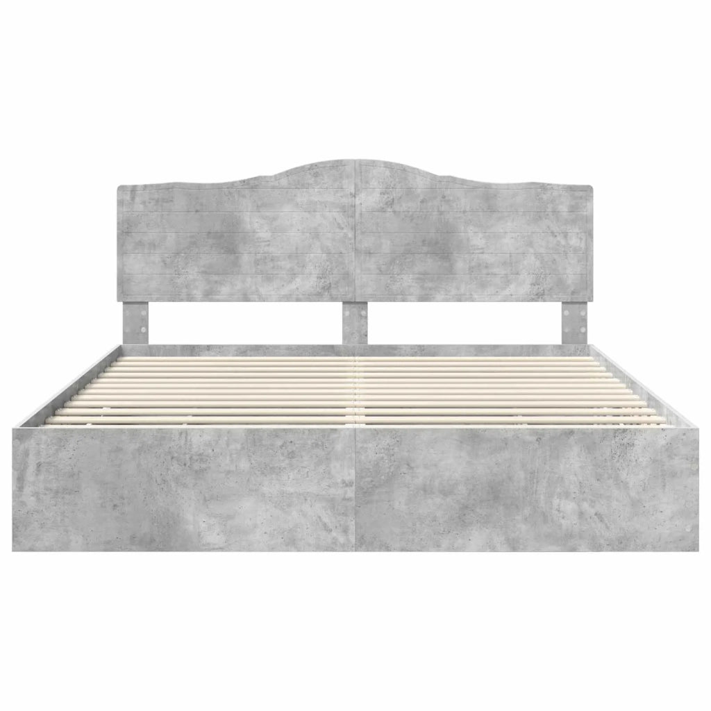 Struttura del letto con cassetto Grigio Cemento 180 x 200 cm 3413390