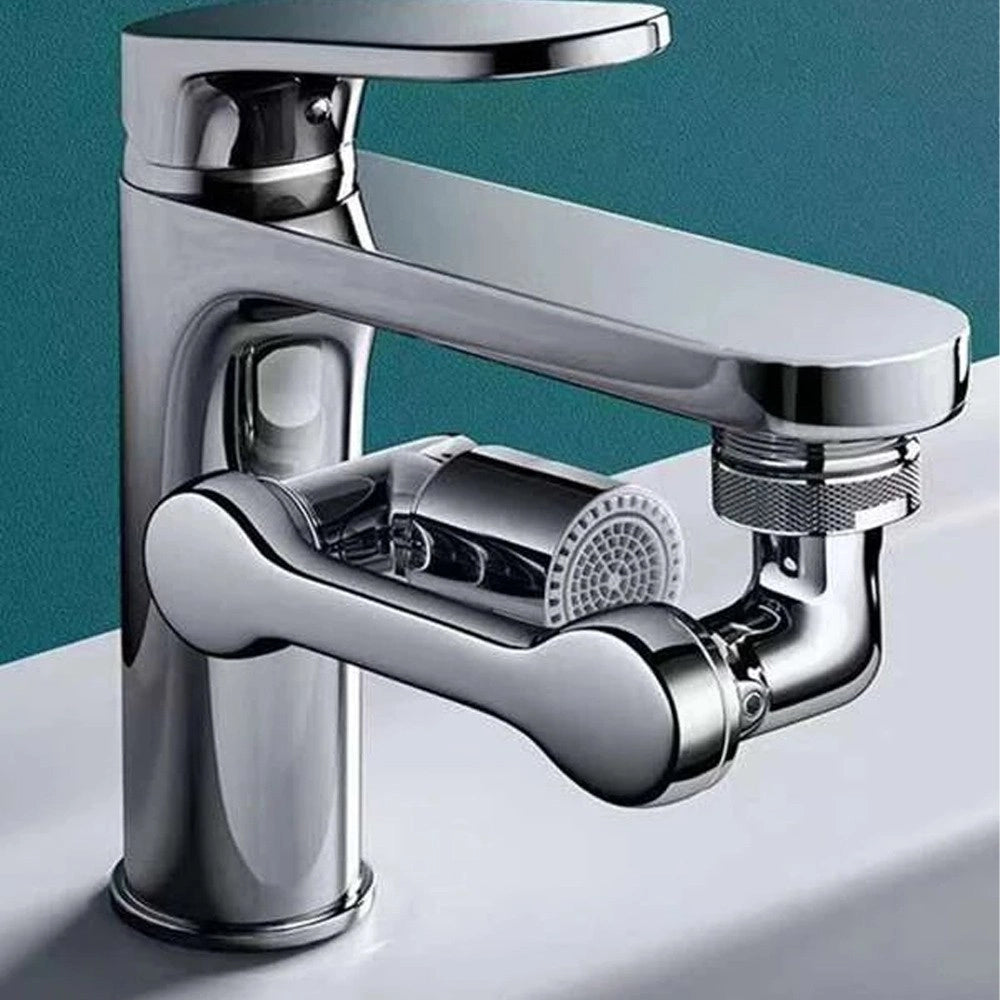 Trade Shop - Rubinetto Girevole 1080° Prolunga Rompigetto Snodabile Acqua Cucina Bagno -