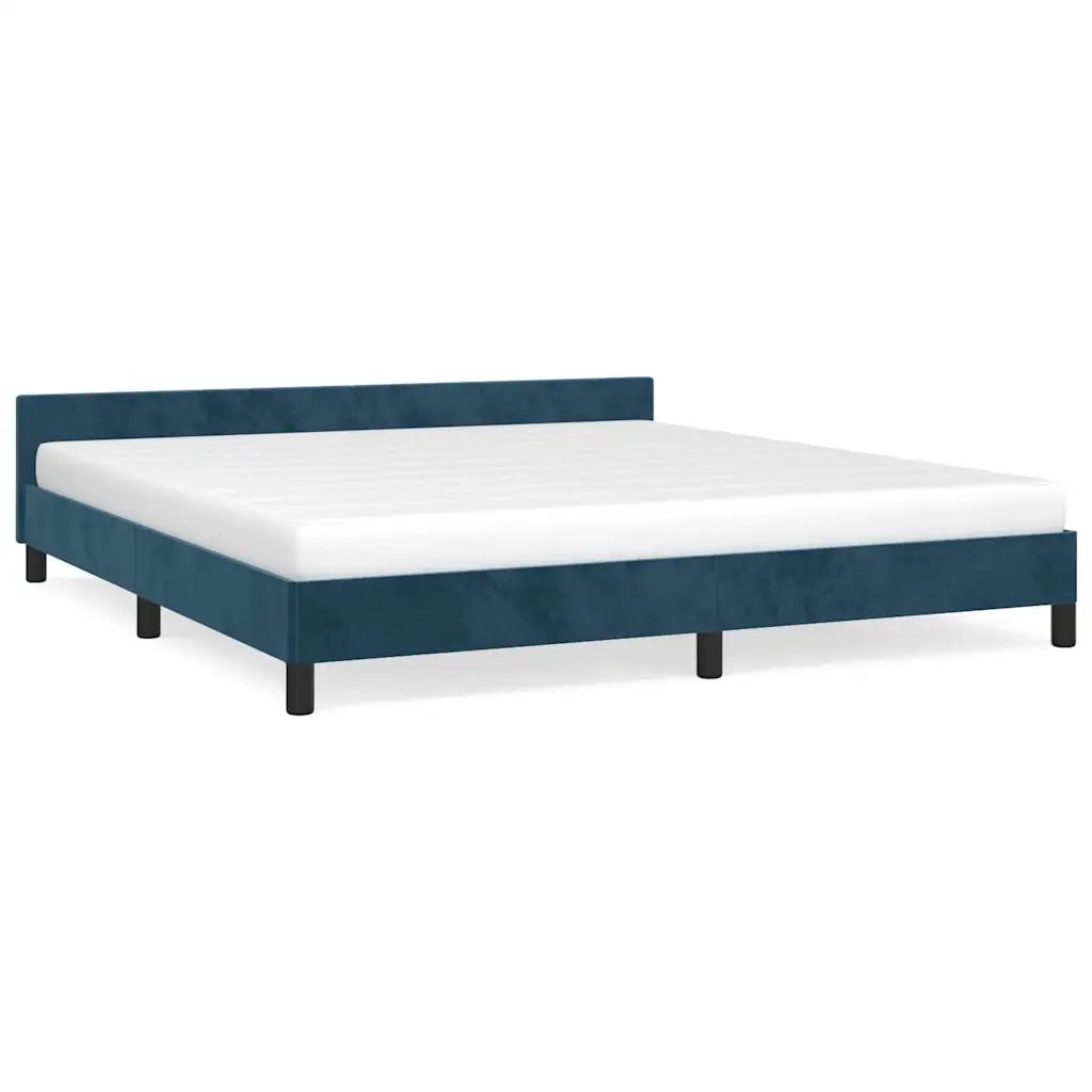 Giroletto senza Materasso Blu Scuro 180x200 cm in Velluto 347589