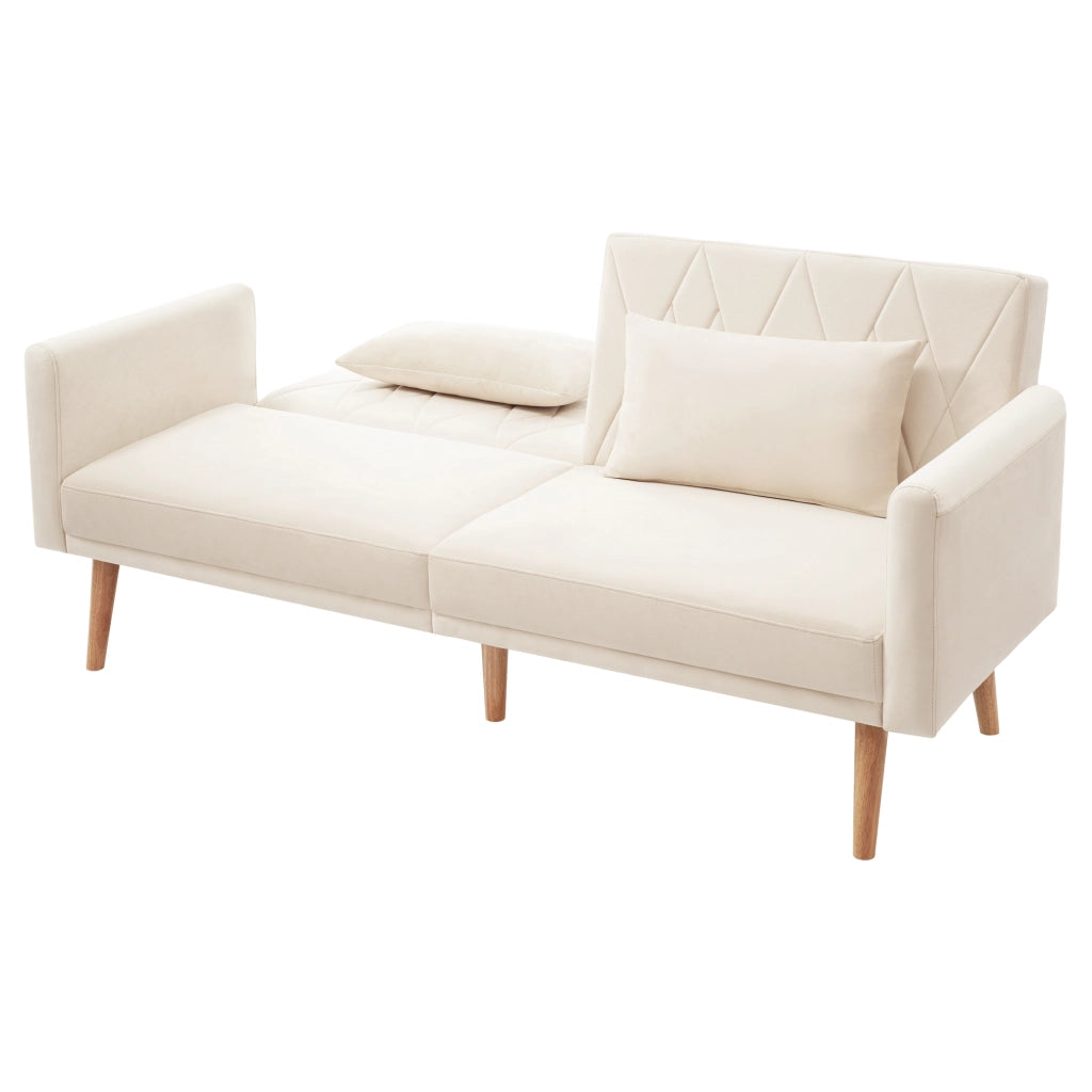 Divano Letto 2 Posti in Velluto ¨C MINIMAL ¨C Grigio