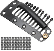 Clips per Capelli 100 Unità - Fermacapelli - Clip per Capelli - Spilla per Capelli - Estensioni per Capelli - Materiale Resine/Raccordo in Acciaio Inossidabile - 3,7 x 1,8 cm - Fermacapelli