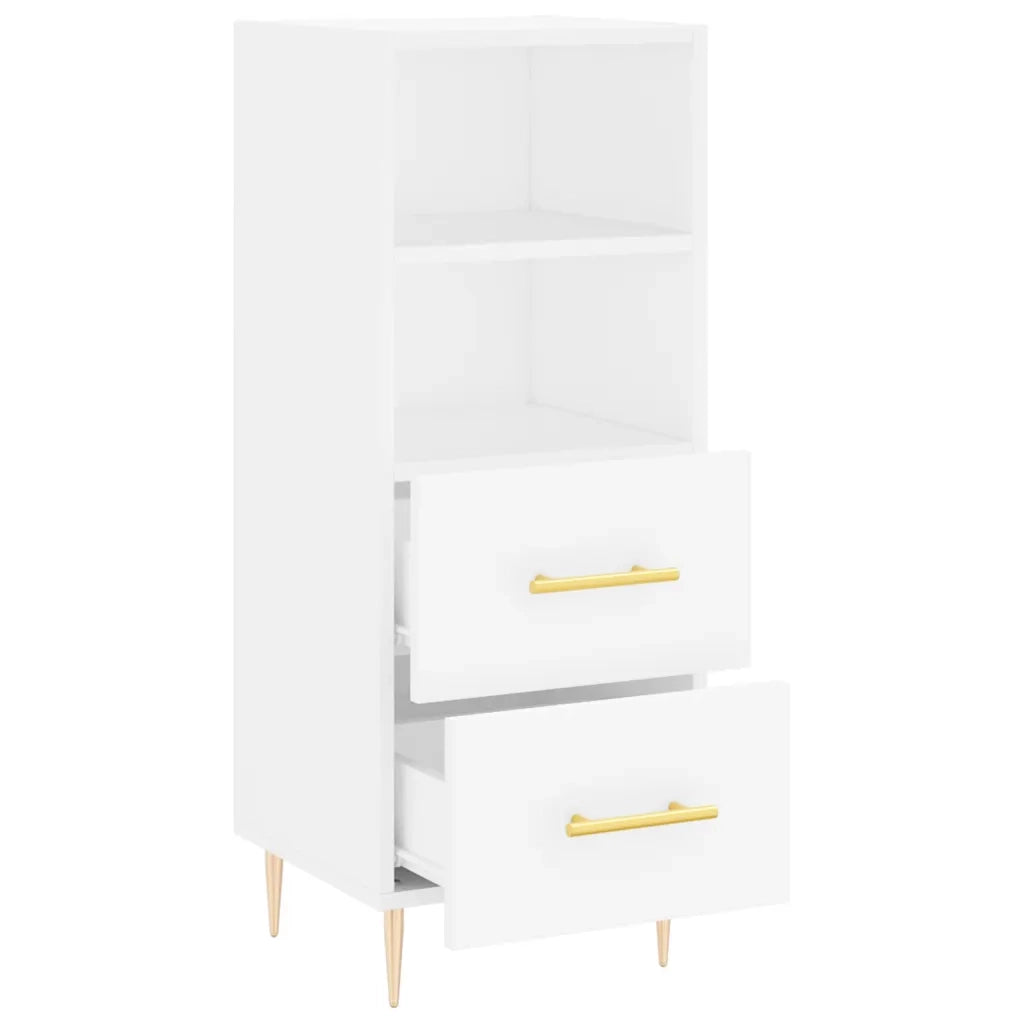 Credenza Bianca 34,5x34x90 cm in Legno Multistrato 828652