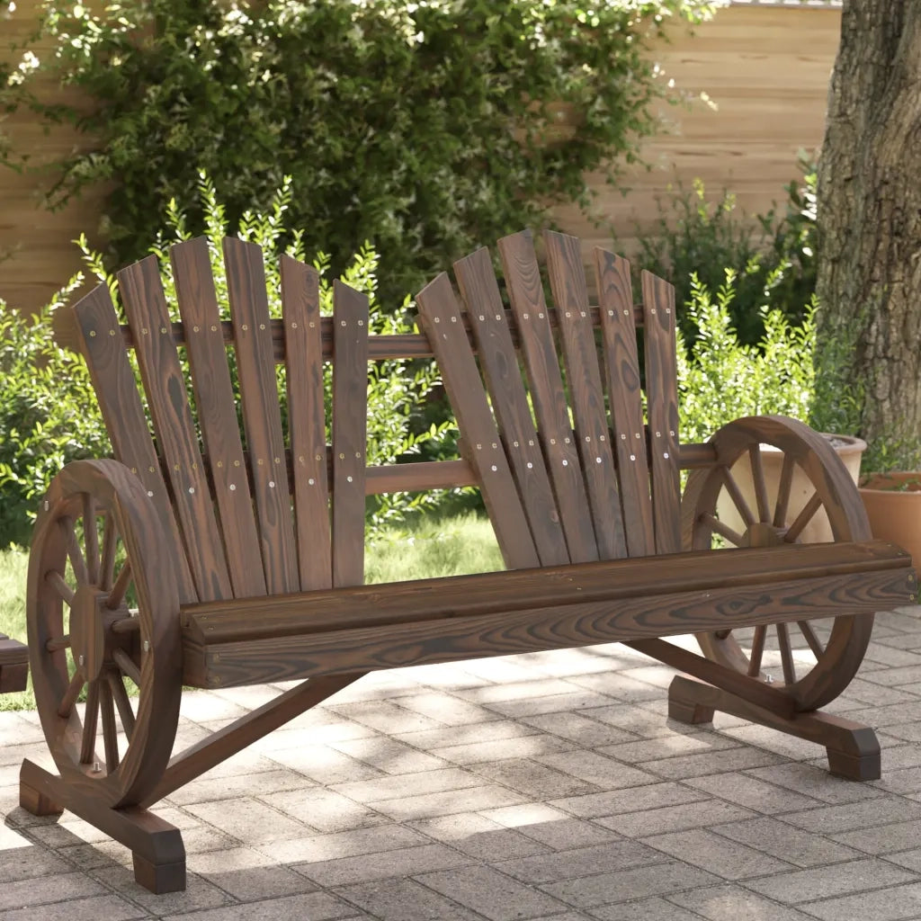 Sedia da Giardino Adirondack 2 Posti in Legno Massello di Abete 365096