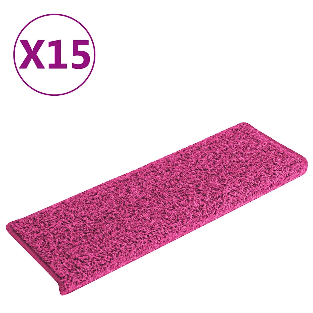 Tappetini per Scale 15 pz 65x25 cm Rosa cod mxl 69797