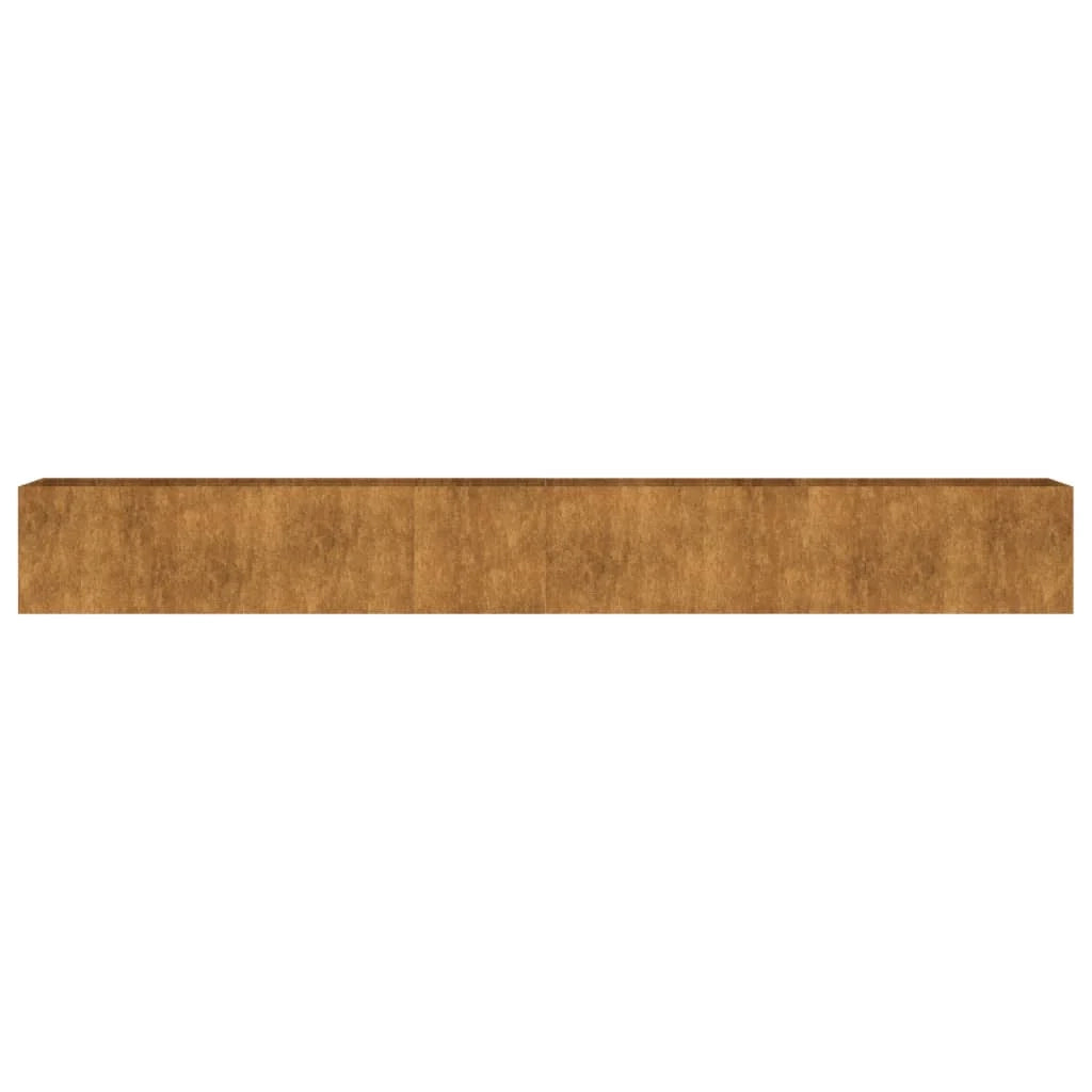 Portavaso per fioriera aiuola rialzata piante fiori terrazzo giardino giardino 360 x 40 x 40 cm acciaio corten marrone 02_0039437