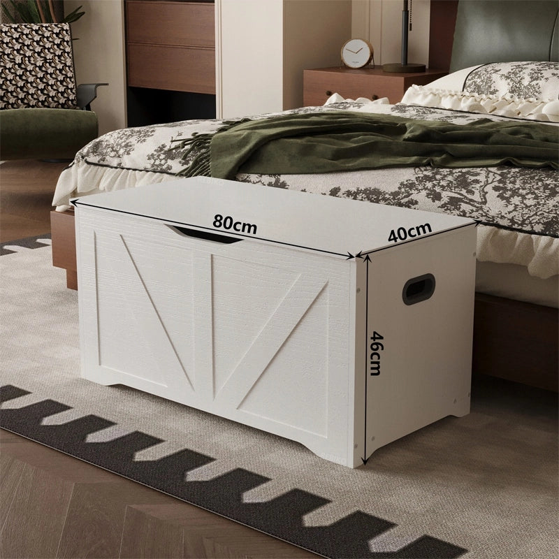 GRANDE CASSA DI LEGNO PER CONSERVARE LA BIANCHERIA DA LETTO 80 CM