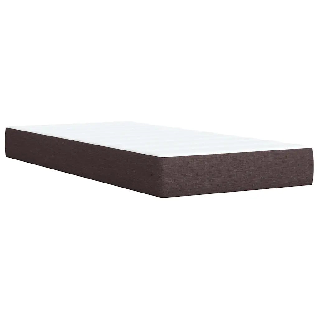Giroletto a Molle con Materasso Marrone Scuro 90x190cm Tessuto 3294221