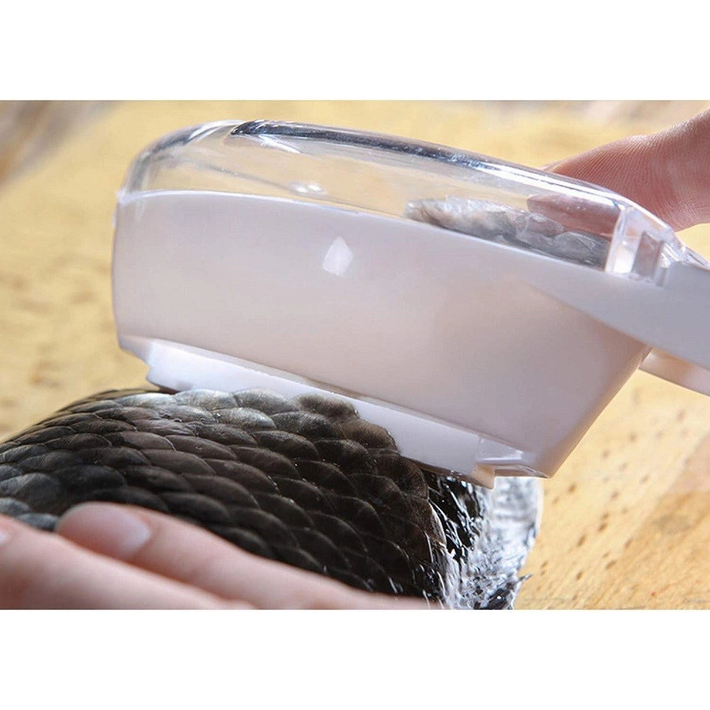 Trade Shop - Set 3pz Squamatore Pesci Raschietto Plastica Squame Pesce Casa Cucina Ristorante -