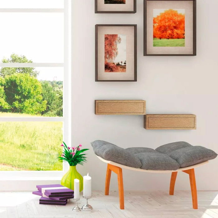 Mensola da Parete 1 Cassetto 45x13,4x23,7 cm in Fibra di Legno Lego Maxi Bianco