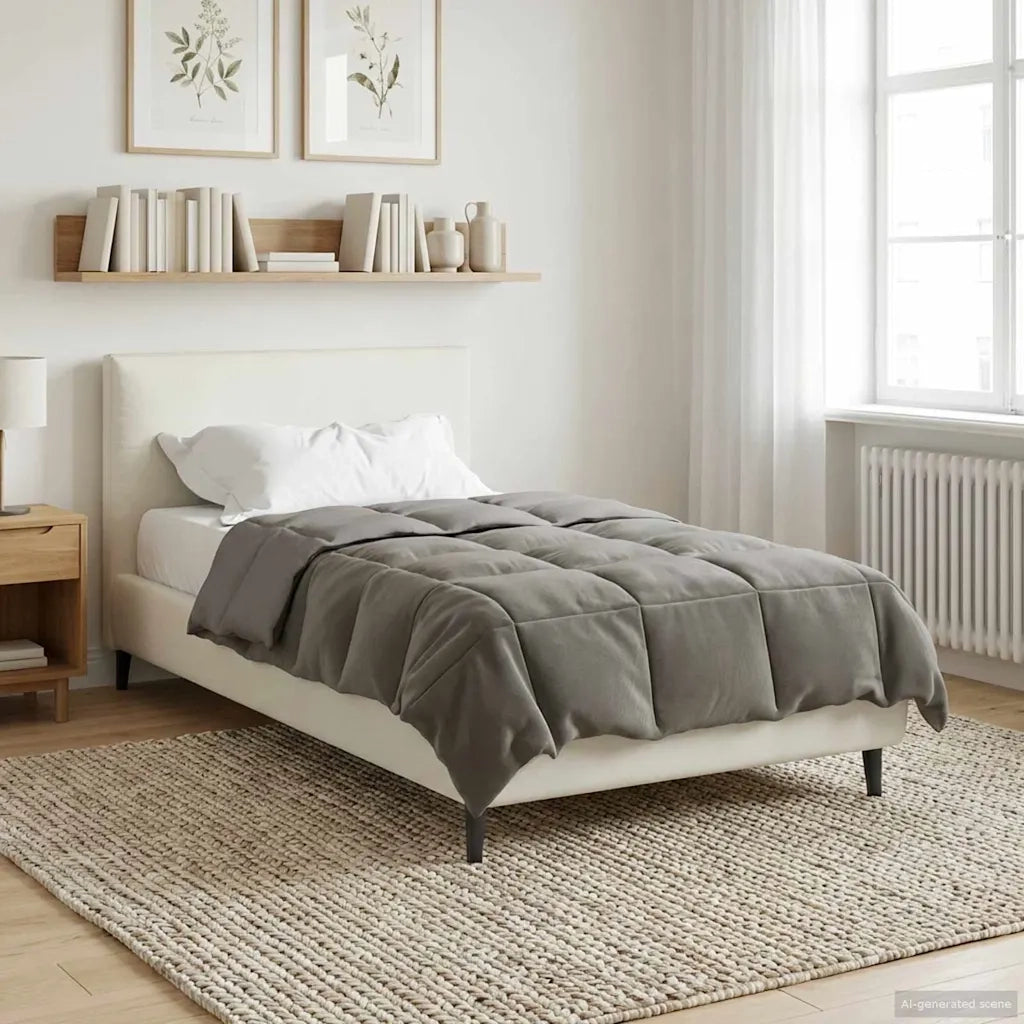 Piumone Completo Annuale Grigio chiaro 155 x 220 cm Microfibra