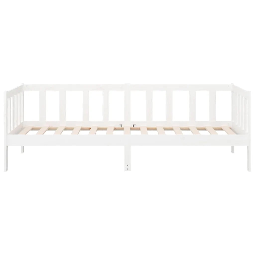 Dormeuse senza Materasso Bianca 90x190 cm Legno Massello Pino 814645