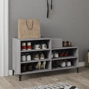 Scarpiera-Scaffale per scarpe Grigio Sonoma 102x36x60 cm in Legno Multistrato 701486